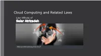 Cloud Computing and Related Laws