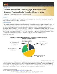 Dell EMC Xtremio X2: Delivering High Performance and Advanced