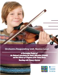 Orchestra Responding Unit, Novice Level