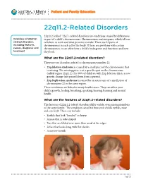 PE2917 22Q11.2 Related Disorders