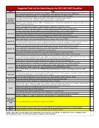 Suggested Task List for Submitting by the 2015 NSF GRFP Deadline