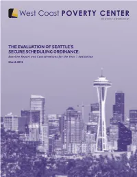 The Evaluation of Seattle's Secure Scheduling Ordinance