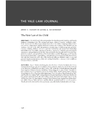 The New Law of the Child Abstract