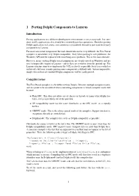 1 Porting Delphi Components to Lazarus