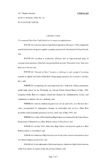 2017 Regular Session ENROLLED SENATE RESOLUTION NO. 96 BY