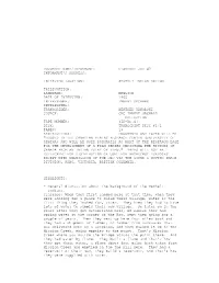 Clarence Joe #2 Informant's Address