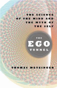 EGO TUNNEL 0465045679-Metzinger:Layout 1 2/3/09 9:28 AM Page Ii