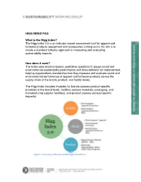 Higg Index Faq