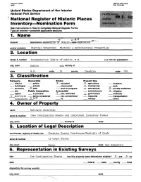National Register of Historic Places Inventory Nomination Form