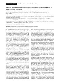 Status of Javan Plovers Charadrius Javanicus on the Indralaya Floodplains of South Sumatra, Indonesia