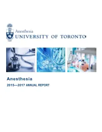 2015—2017 Annual Report Table of Contents