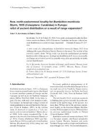 Coleoptera: Carabidae) in Europe: Relict of Ancient Distribution Or a Result of Range Expansion?