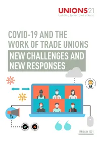 Covid-19 and the Work of Trade Unions New Challenges and New Responses