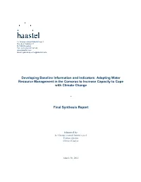 Developing Baseline Information and Indicators: Adapting Water Resource Management in the Comoros to Increase Capacity to Cope with Climate Change