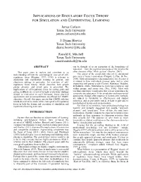 Implications of Regulatory Focus Theory for Simulation and Experiential Learning