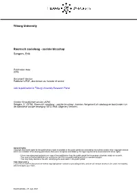 Tilburg University Roomsch Socioloog