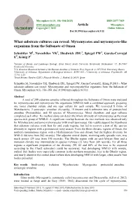 What Substrate Cultures Can Reveal: Myxomycetes and Myxomycete-Like Organisms from the Sultanate of Oman
