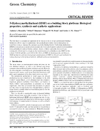 5-Hydroxymethylfurfural (HMF) As a Building Block Platform.Pdf