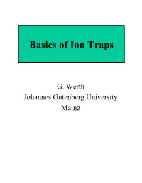 Basics of Ion Traps