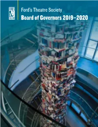 Board of Governors 2019–2020 Table Of
