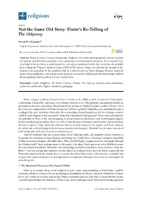 Not the Same Old Story: Dante's Re-Telling of the Odyssey