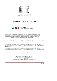 2009 Reference Document