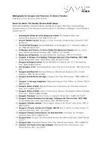 Bibliography for Gauguin and Polynesia: an Elusive Paradise – Prepared by Traci Timmons, SAM Librarian