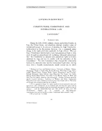 Locking in Democracy As Published 8/2/2011 11:46 Pm