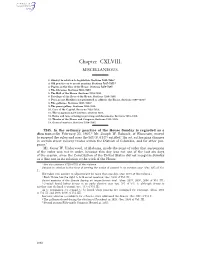 Chapter CXLVIII. MISCELLANEOUS