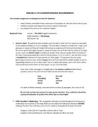 English(Iv(Ap(Summer(Reading(Requirements(