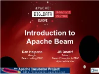 Introduction to Apache Beam