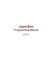 Jaamsim Programming Manual