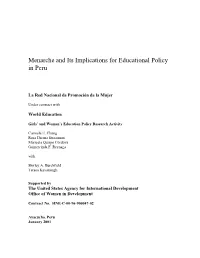 Menarche and Its Implications for Educational Policy in Peru