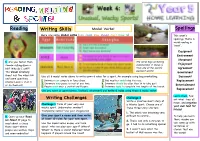 Spellings Reading Writing Skills