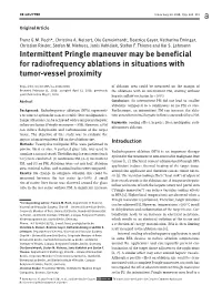 Intermittent Pringle Maneuver May Be Beneficial for Radiofrequency Ablations in Situations with Tumor-Vessel Proximity
