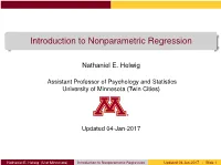 Introduction to Nonparametric Regression