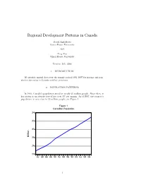 Regional Development Patterns in Canada