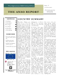 THE ANSO REPORT -Not for Copy Or Sale