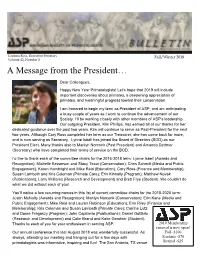 A Message from the President…