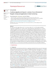 A Review of One-Dimensional Doppler Ultrasound Application in Fetal Monitoring