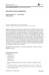 Data-Driven Robust Optimization