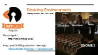 Desktop Environments Jeﬀery Russell and Tim Zabel