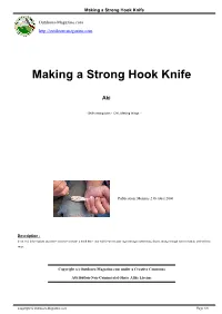 Making a Strong Hook Knife