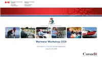 Mariners' Workshop 2020