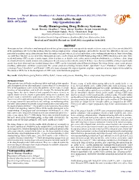 Orally Disintegrating Drug Delivery Systems