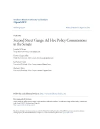 Second Street Gangs: Ad Hoc Policy Commissions in the Senate Jennifer N