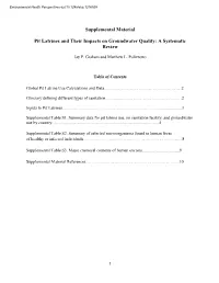 Supplemental Material Pit Latrines