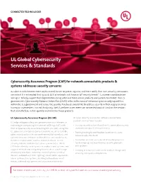 UL Global Cybersecurity Services & Standards