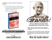What Did Gandhi Believe?
