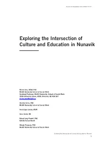 Exploring the Intersection of Culture and Education in Nunavik